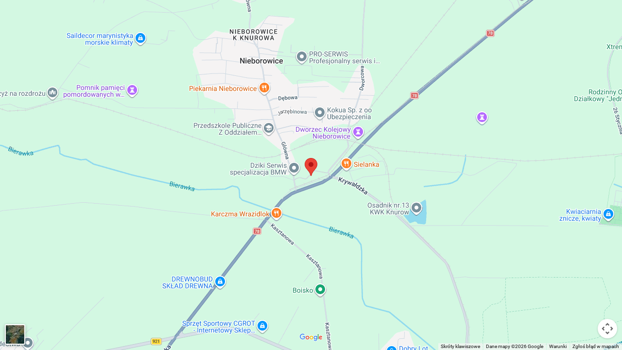 Mapa dojazdu — Grupa Niekotrans-Nova, ul. Główna 69, Nieborowice
